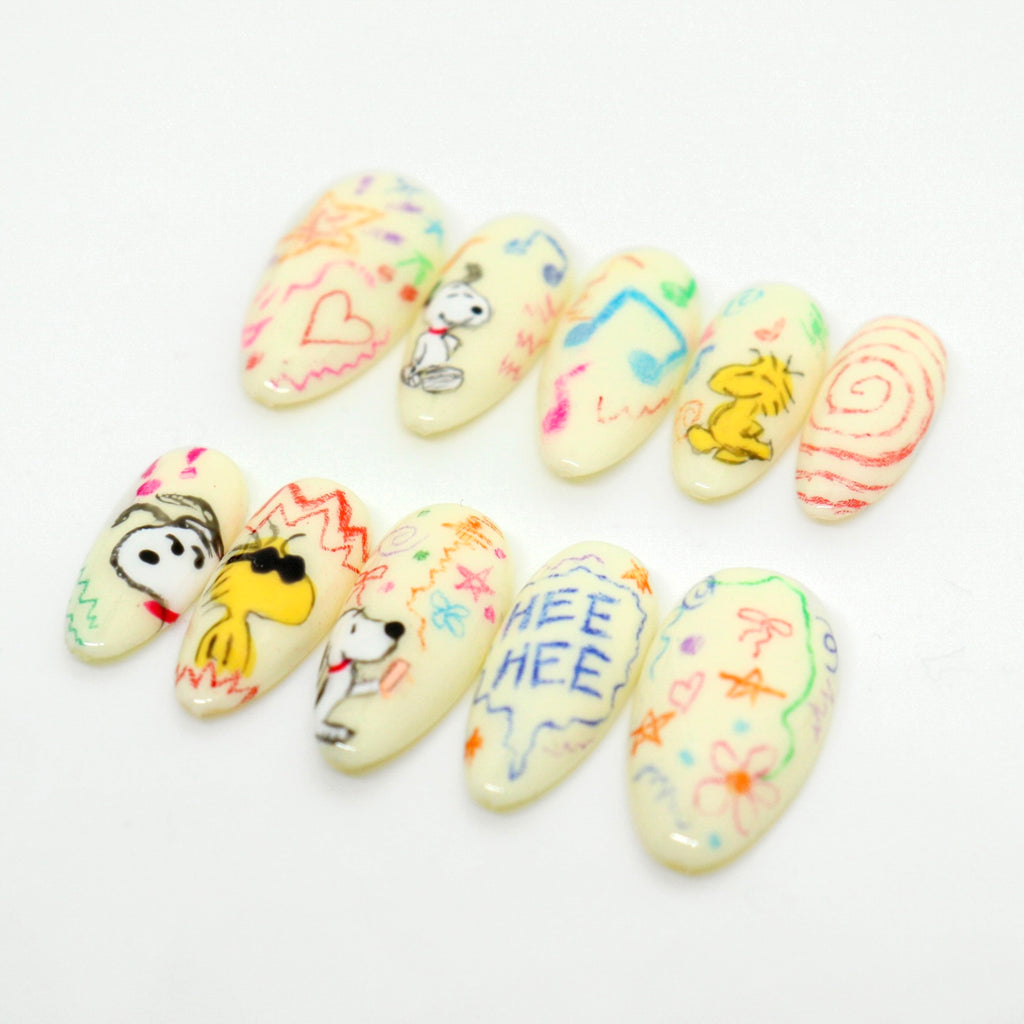 Peanuts & Polish | Snoopy-Inspired Nails